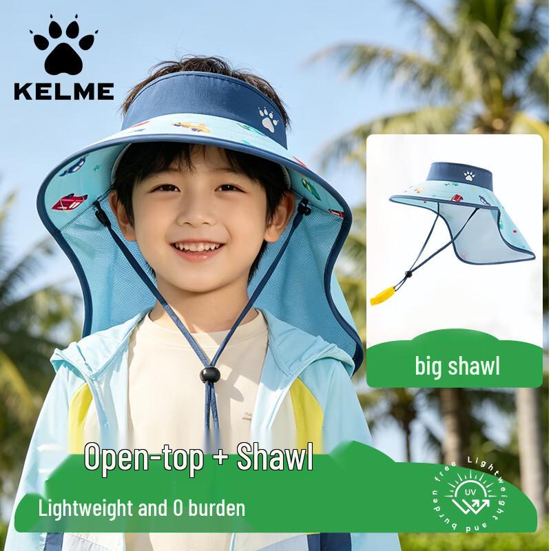 KELME Kids  Sun Visor Hat with Neck Flap
