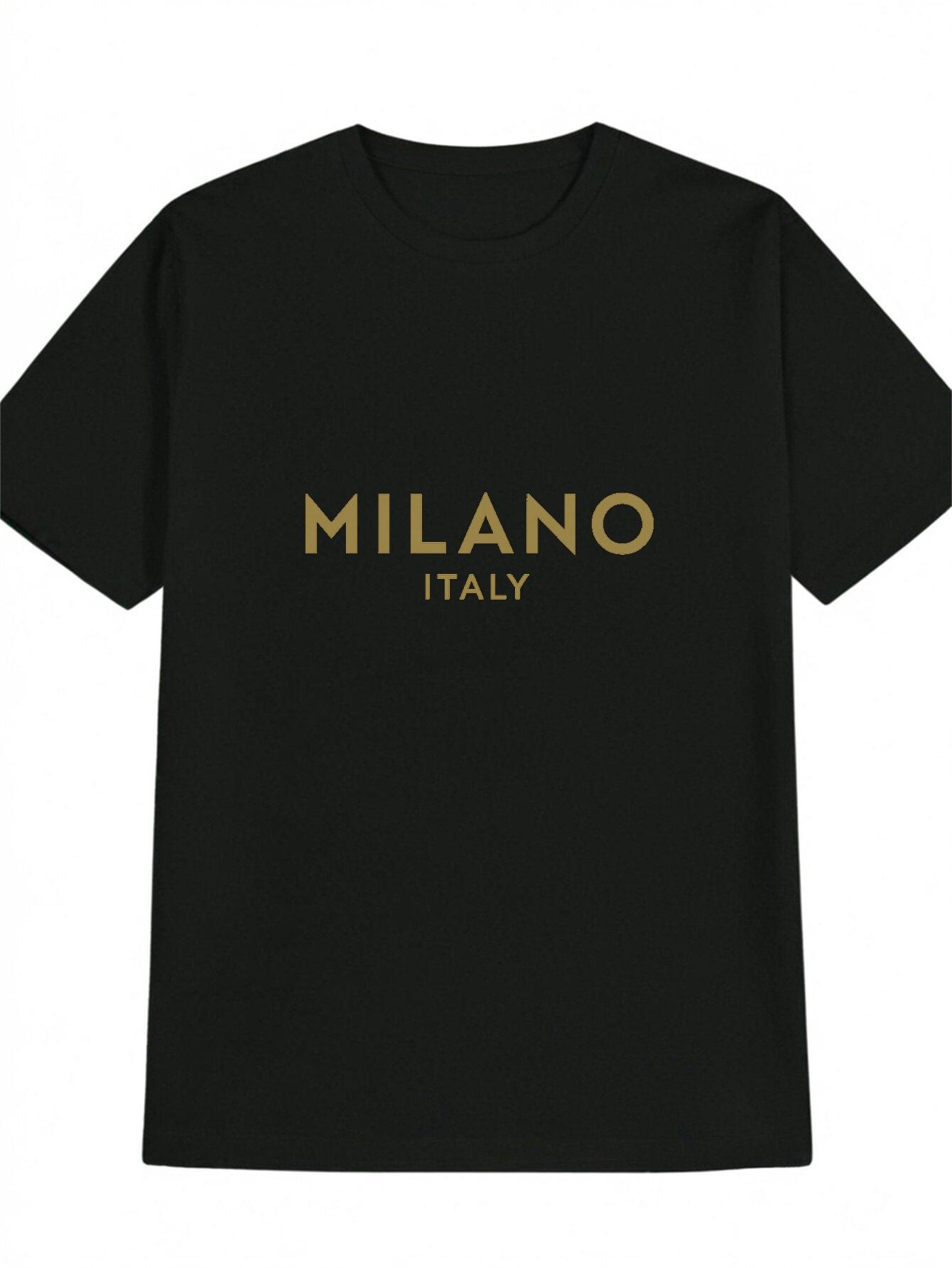 Casual Milano Italy Graphic T-shirt - Black XXL