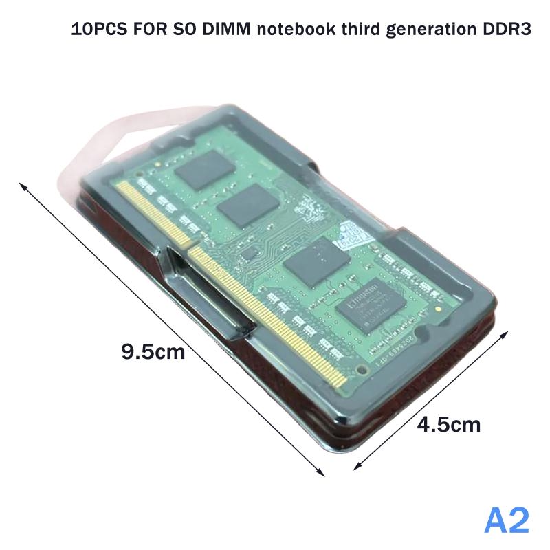 10Pcs Anti Static Plastic Storage Box SO DIMM DDR3 DDR4 DDR5 Laptop RAM CPU Chip Protective Memory Module Packaging Case