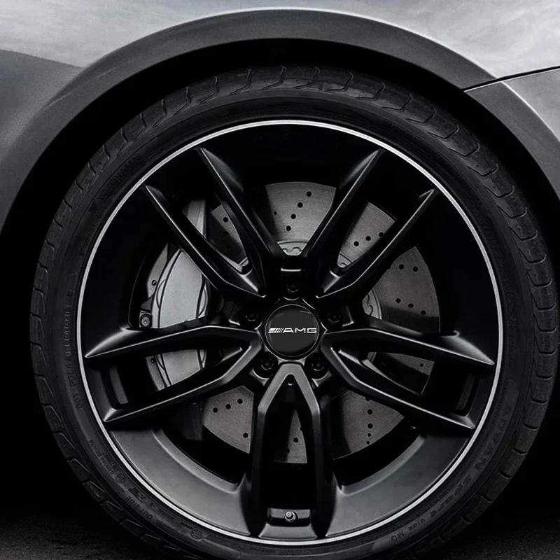 4pcs 56mm Car Wheel Center Hub Cap Stickers Styling For Mercedes Benz AMG W206 W204 W205 W212 W213 W221 W222 W223 W251 W464 ZK2