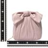 Francfranc Velvet Ribbon Stand Freestanding Cosmetic Makeup Storage Pouch, Pink, Stand-Up Style, Pouch,