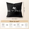 Fashion E-Etro Cushion Cover Natural Linen Organic Fabric Double-Sided Printing Sofa Home Decor Gift Pillow Case