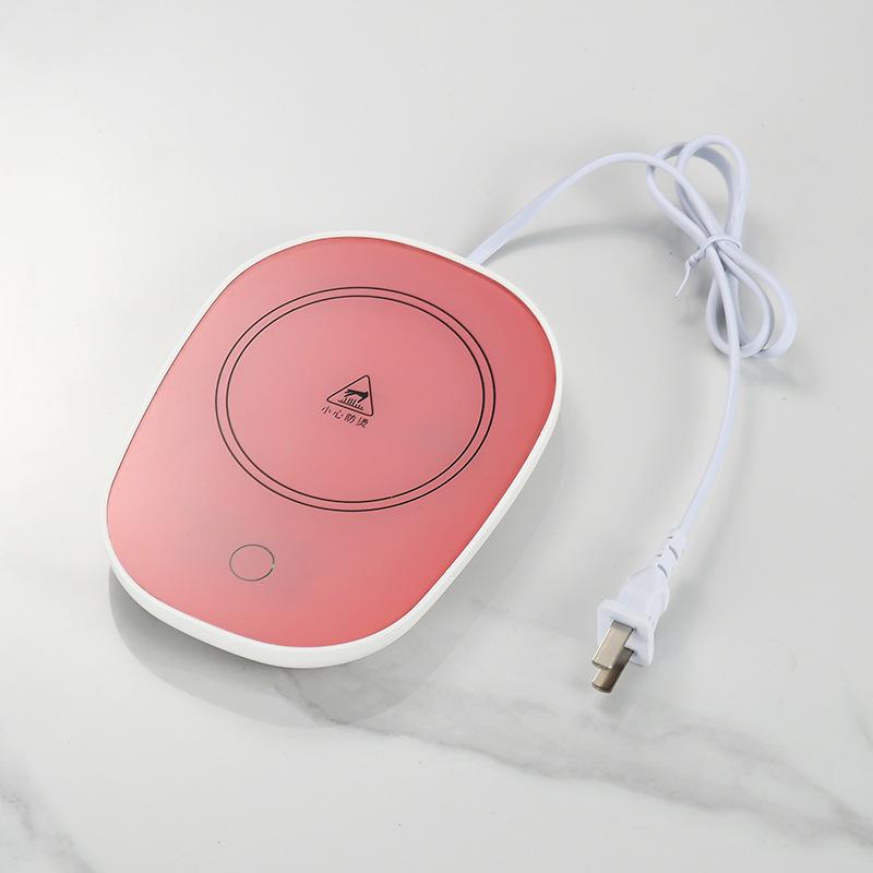 Smart Heated Coaster & Cup Set - 55°C Insulated DIY Gift Box Pink Bag Packaging