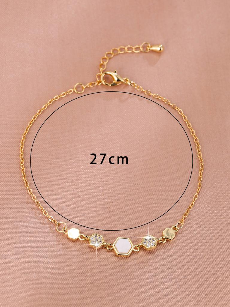 Fashion Micro Inlaid Zircon Bracelet Female Six Deformation Shell Bracelet Personality Fashion Exquisite Opal Bracelet