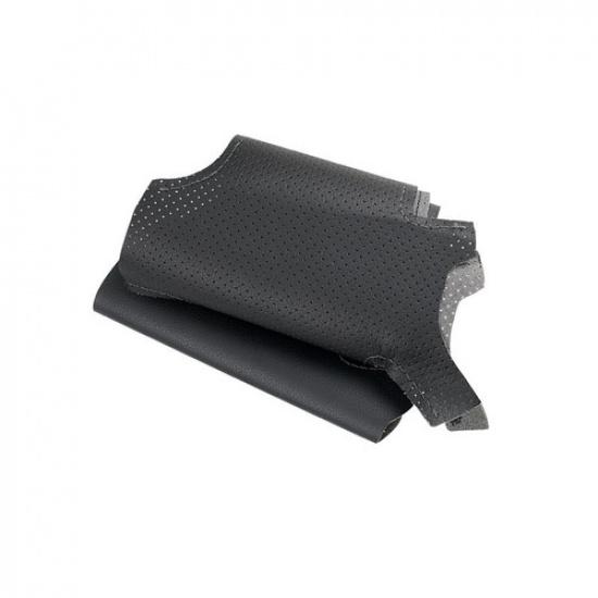 Black Perforated Leather Steering Wheel Cover Trim For BMW M Sport 1 Series E82