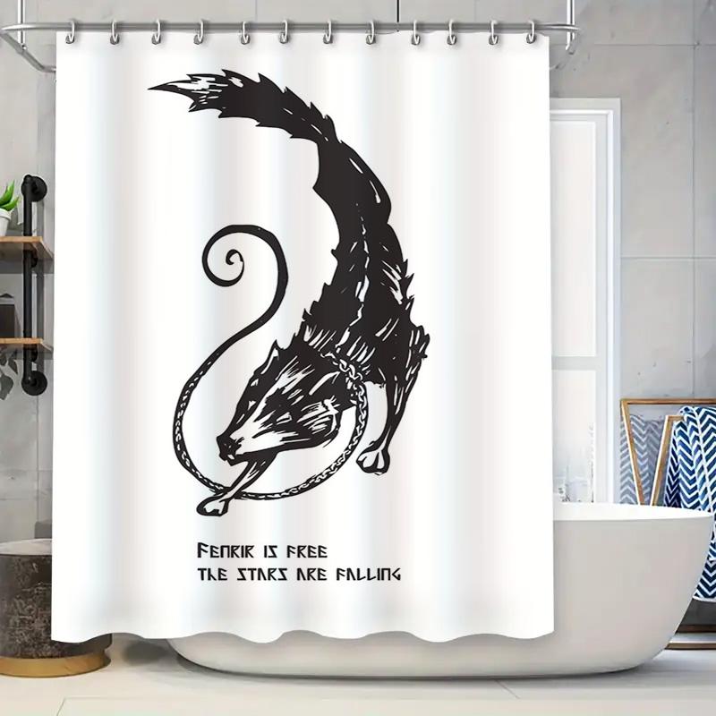 

Modern Simple Black White Shower Curtain Waterproof Bathroom Decor With Eye Pattern Home Decoration Accessories In Curtains From W60H190(CM)-1 Pcs