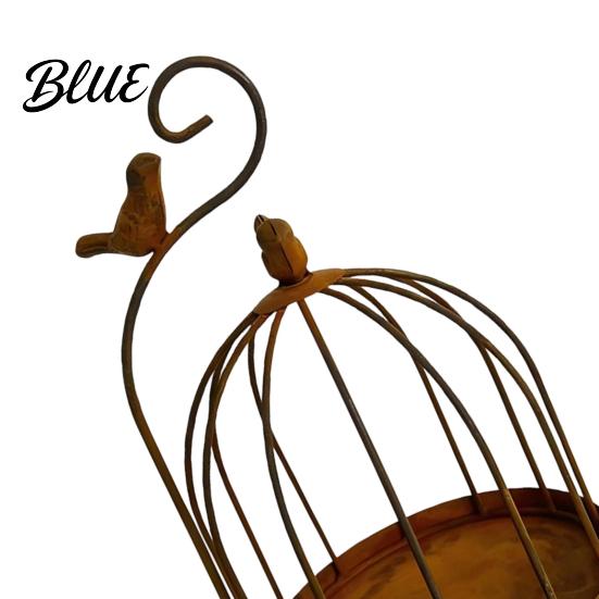 Retro Finish Home Accents Vintage Metal Birdcage Candle Holder Tealight Decorative Inspired Decor Stand for Dining Table Living Room Coffee