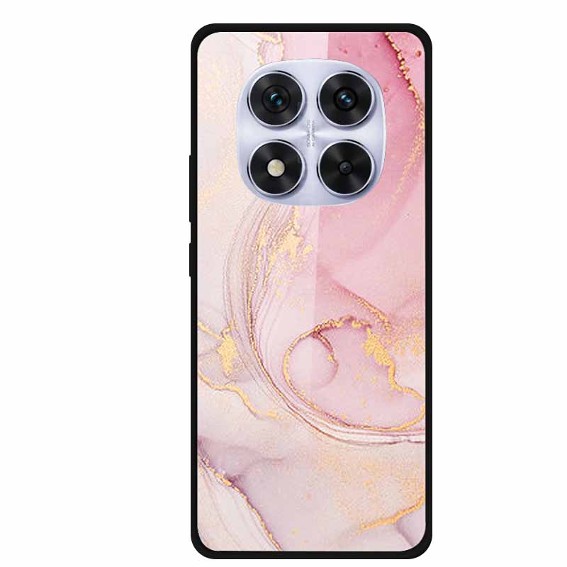 Tempered Glass Case For Xiaomi Redmi Note 14 Pro 5G Back Cover PC Hard Shockproof Cases Beer Marble Texture Cool Fashion Funda