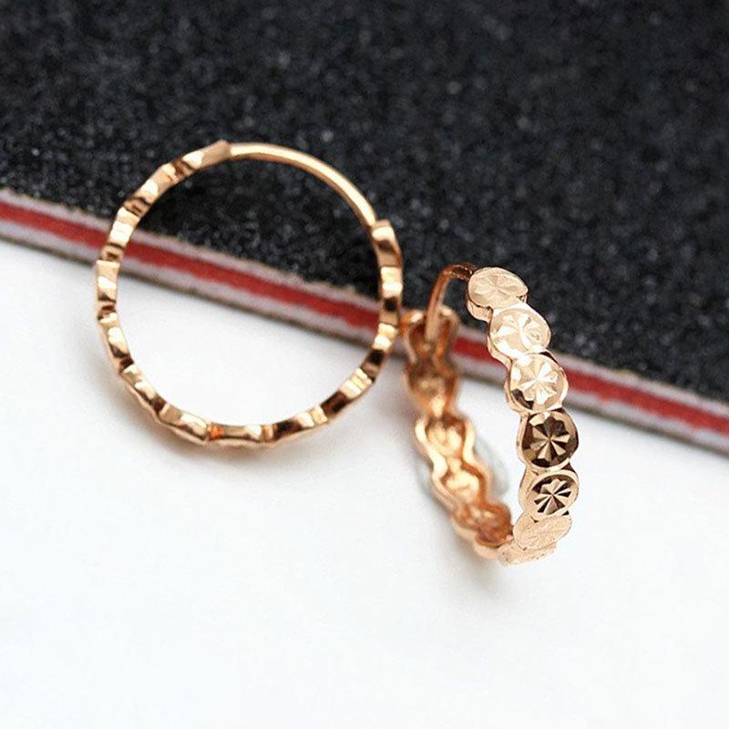 Серьги-Цветы для Автомобиля Розовое Золото Покрытие Фиолетовое Золото Блестящие, Модные И Роскошные Иностранный Стиль Цветные Золотые Серьги.