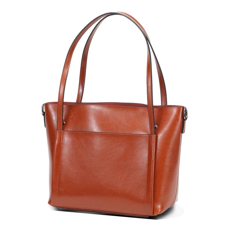 Bag women's large-capacity bag high-end exquisite women's commuter bag leather crossbody tote bag simple and fashionable shoulder