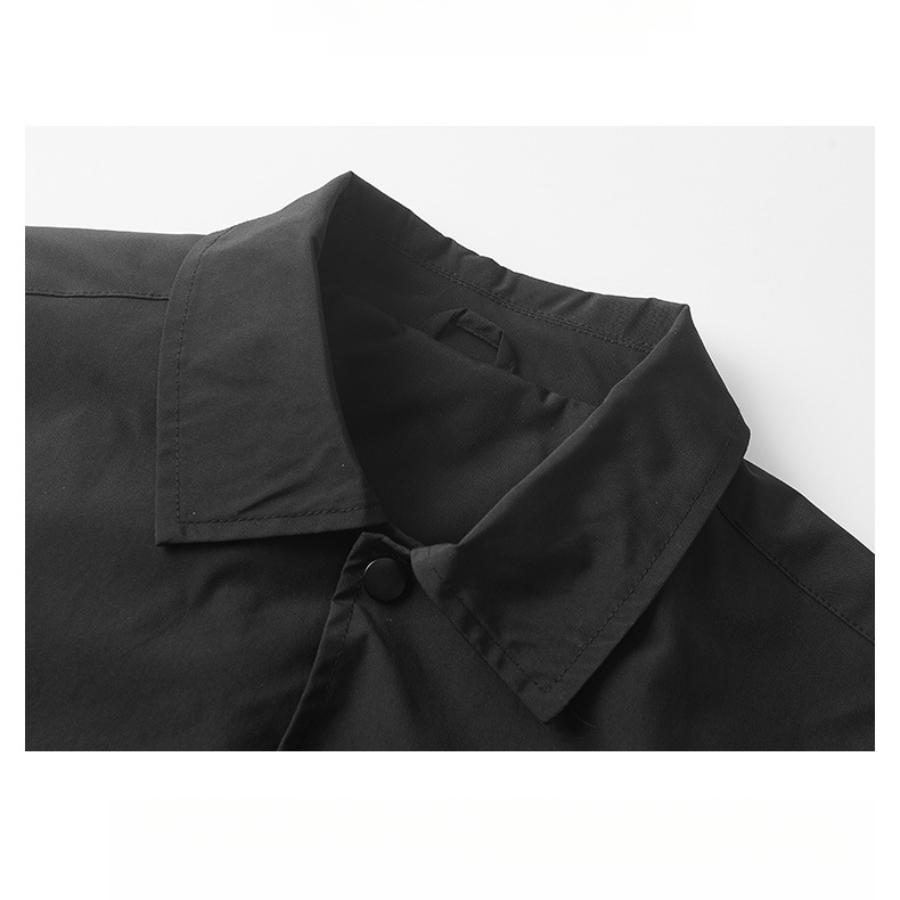 Light Luxury Striped Color-Block Jacket Men's Workwear Patchwork Turn-Down Collar Jacket Spring Autumn New Simple Casual Jacket