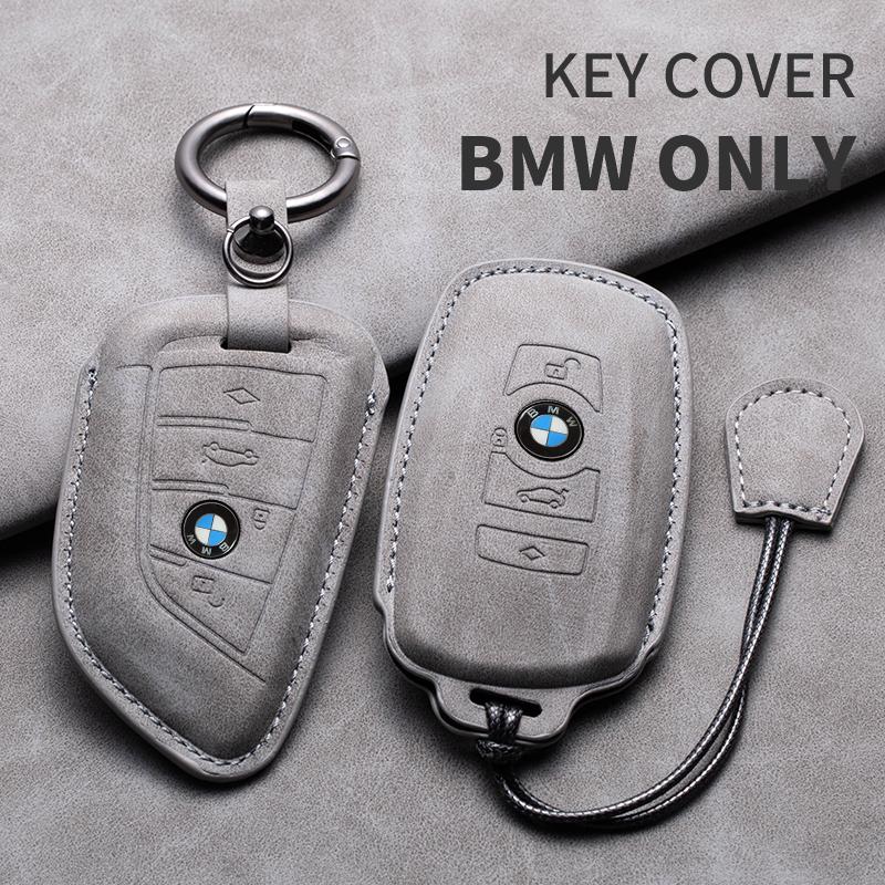 Car Key Case Cover Shell For BMW F20 F10 F20 F30 F80 X1 X3 X5 X6 X7 G20 G30 G01 G02 G05 G11 1 3 5 7 Series Leather Car Keychain