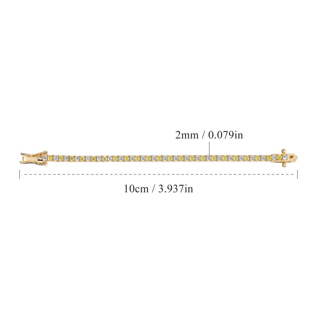 A New 2mm Copper Inlaid Zircon Tennis Necklace Neck Chain Fashionable Design, Popular