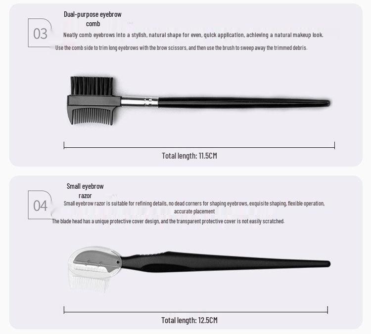Complete Brow Grooming Set: Razor, Scissors, Tweezers, Pencil, Trimmer for Men & Women