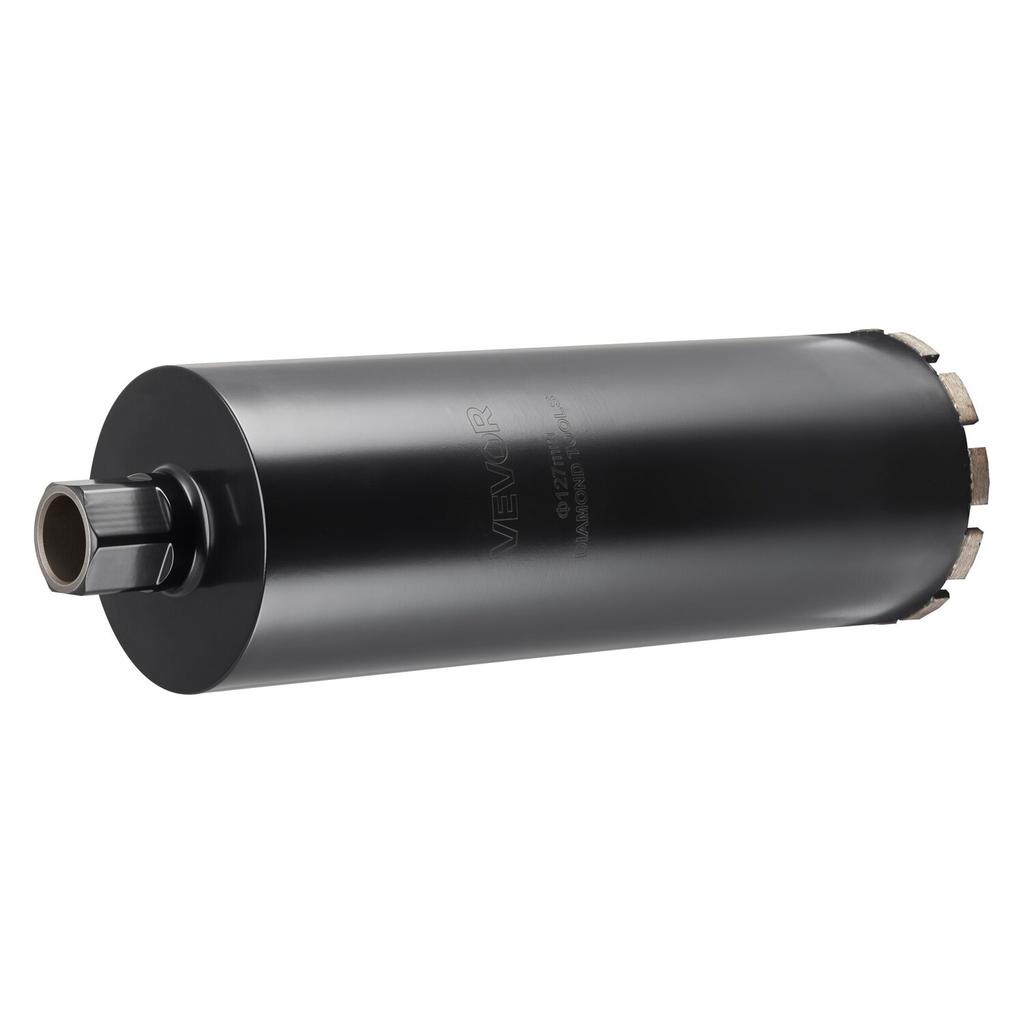 Core Drill Bit, 127 mm Diameter, 356 mm Drilling Depth, 1-1/4 in-7 Internal Thread, High-Precision Welding Technology, Wet Diamond Core Bit for