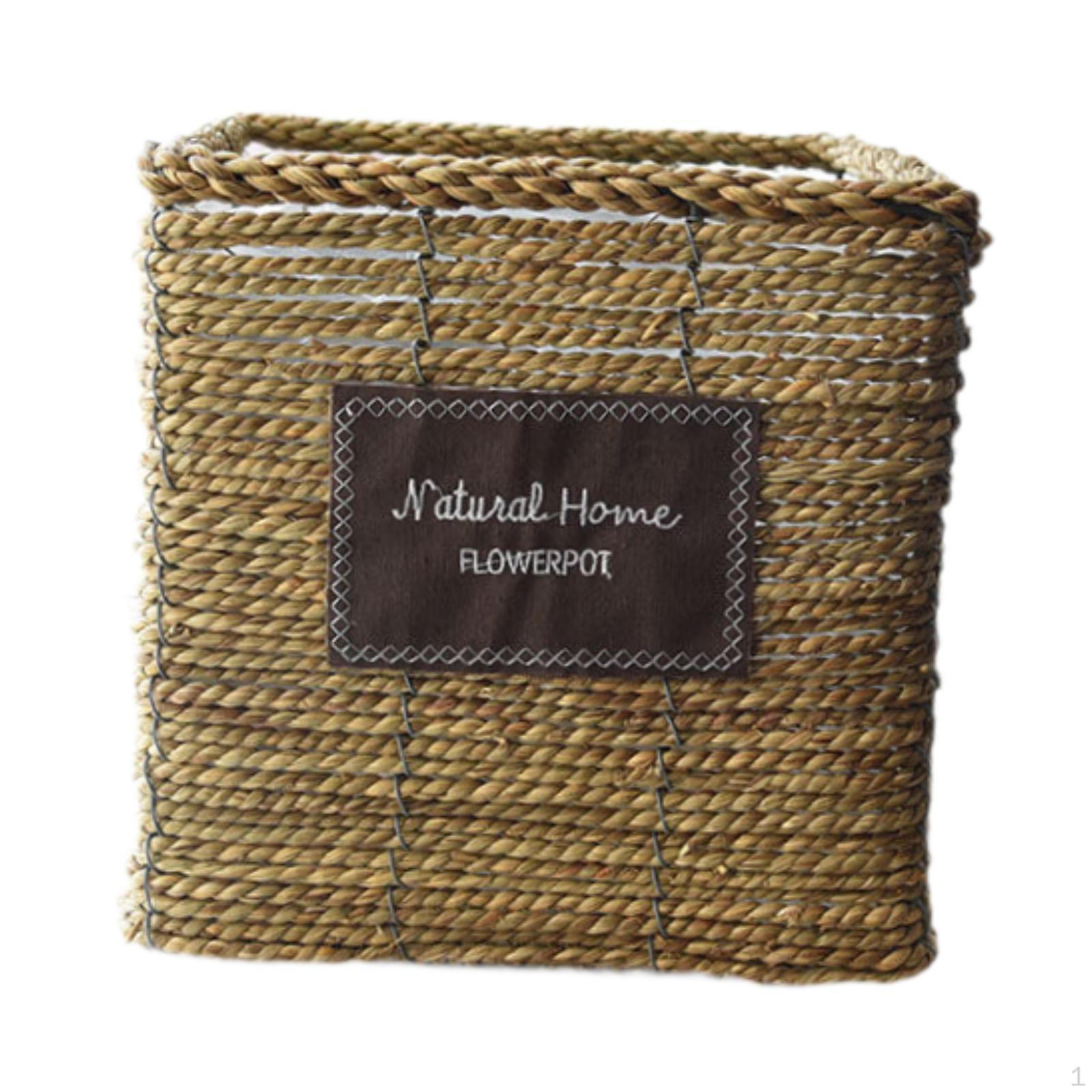 

Сплетенная вручную корзина для цветов, универсальный контейнер для мероприятий и дома Square