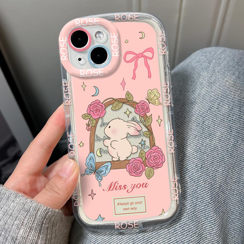 

Чехлы для мобильных телефонов iPhone 11 13 XR 15 Pro Max 12 14 Pro Max чехол для iPhone 16 7 Plus 8 Plus XS Max Мультяшный узор Защита от падений Ударопрочный iPhone 16 Pro Max белый