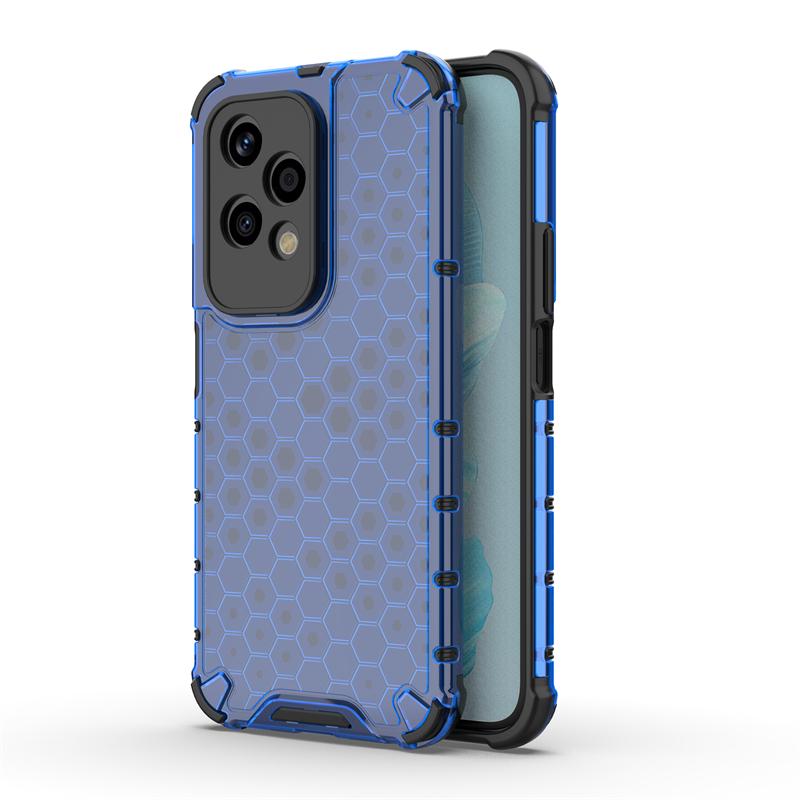 Shockproof Transparent Case For Honor 200 Lite Honeycomb Armor Back Case Honor 200 Lite Case Cover For Honor 200 Lite 6.7 Inch