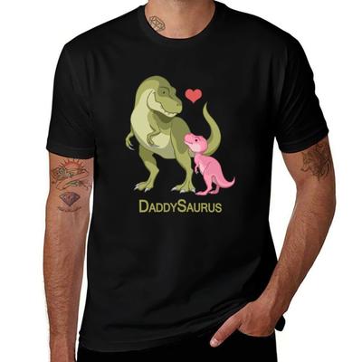 DaddySaurus T-Rex Father & Baby Girl Dinosaurs T-Shirt Summer 2025 Blouse New Gifts and T-shirts Men Clothings