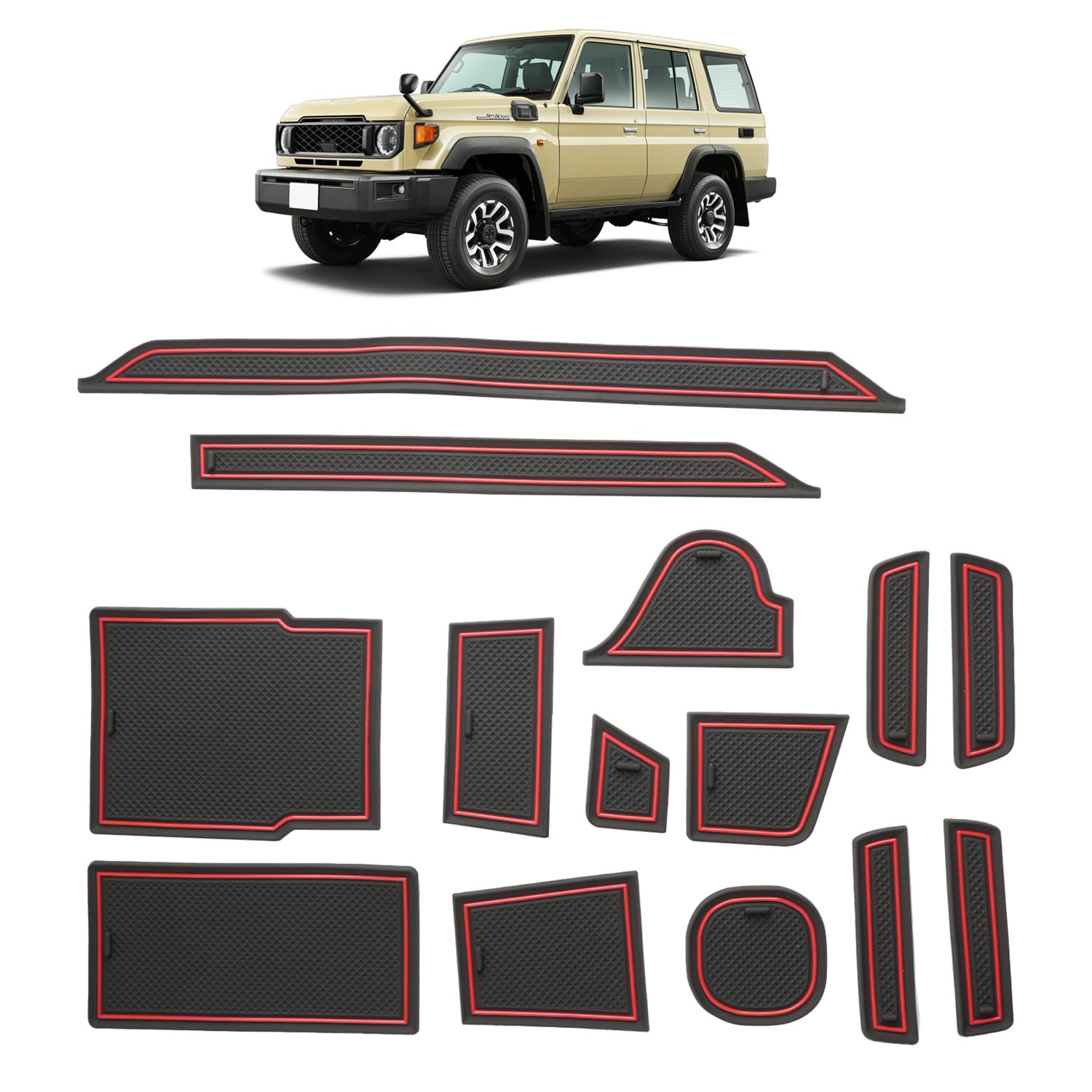 

ruiya Новый Toyota Land Cruiser 70 Эксклюзивный Коврик Карман Двери Интерьер Резиновый Коврик 70 Аксессуары Land Cruiser 70 Запчасти Land Cruiser Коврик для Кармана Царапина