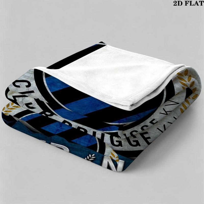 1PC Club Brugge KV Custom Name Patterned Flannel Blanket Suitable For All Seasons for Home Decor Warmth and Comfort Gifts Holiday Present