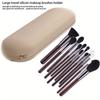 Large Travel Makeup Brush Holder, Silicone Portable Cosmetic Brush Organizer Case, Soft Makeup Brush Purse for Travel