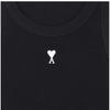 Ami Small Heart Logo Tank Top Women Sleeveless   Ftp811 Je0117 045