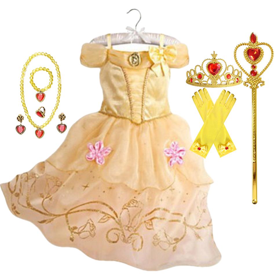 Mädchen Prinzessinnenkostüm Kinder Party Halloween Cosplay Kleider Weihnachten Geburtstag Karneval Verkleidung Rapunzel Verkleidung Kittel