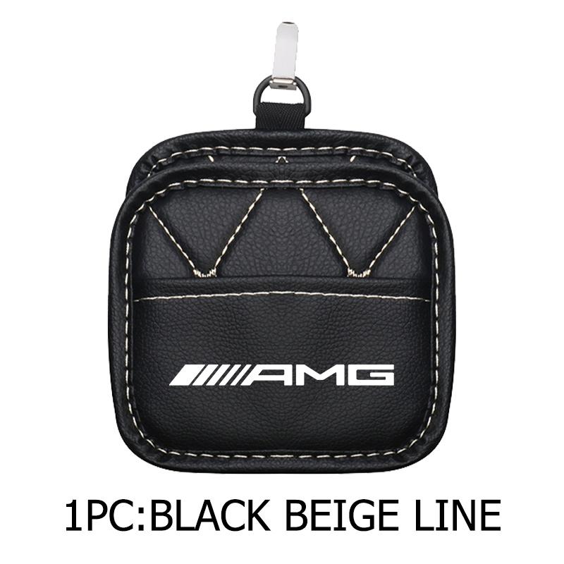 

For AMG Car Logo Air Vent Storage Box Mini Phone Waste Storage Case Interior Accessories Mercedes Benz Exclusive C200 C260 C300