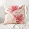 Classic Lily Cushion Cover Natural Linen Organic Fabric DoubleSided Printing Sofa Home Decor Gift Pillow Cover