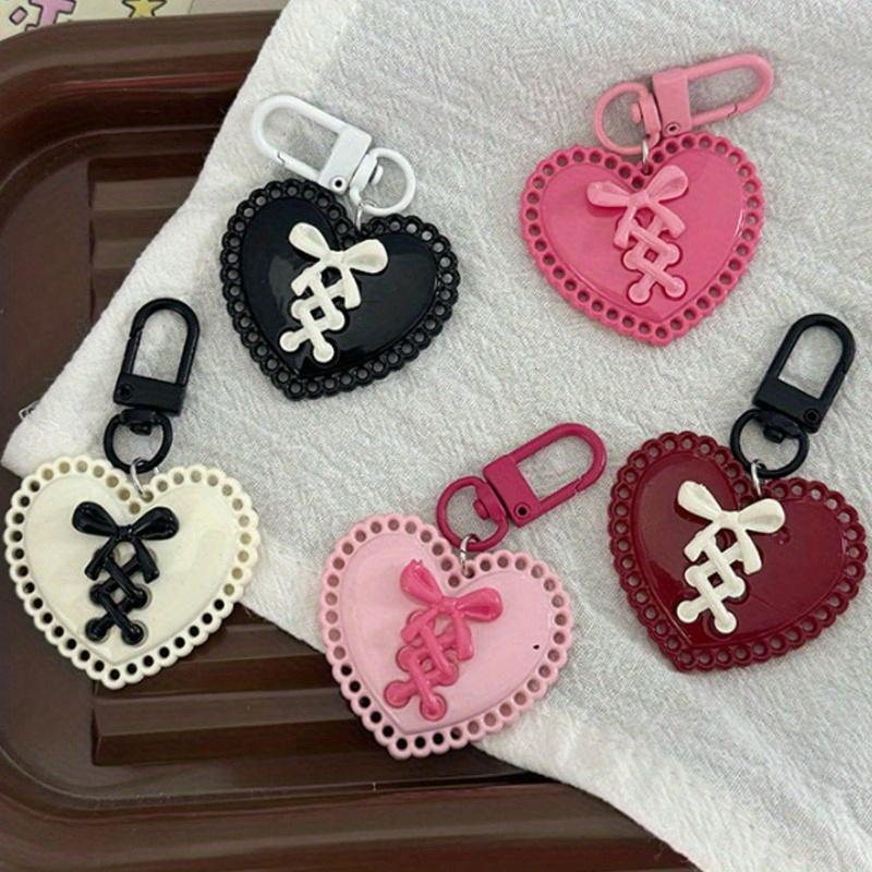 1pc Sweet & Cute Star Strawberry Bowknot & Tassel Pendant Keychain Suitable for Bags Mobile Phones Friends As Gifts Keychain Charms Keychain