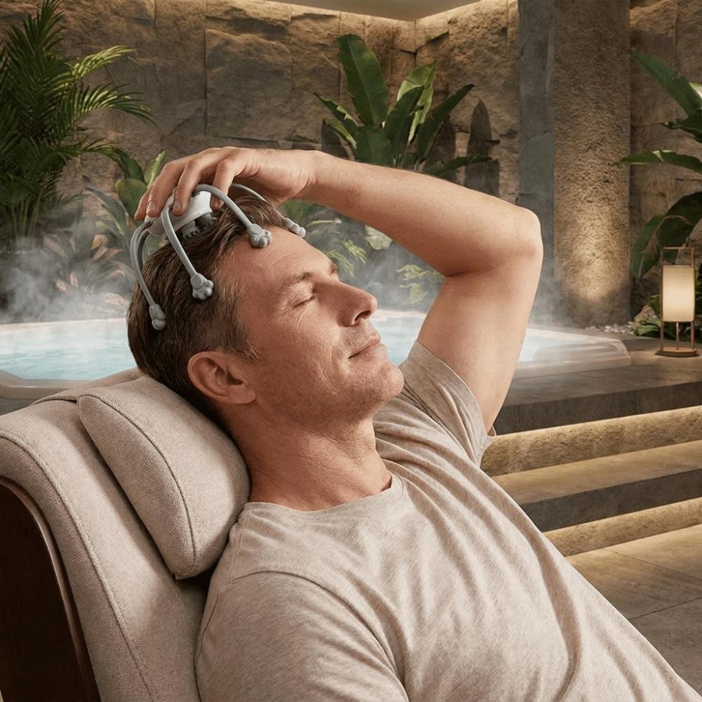 Vibration Device Octopus Head Massager Electric Scalp Massager for 5V/500mAh Stress Relax