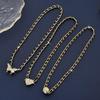 Light Luxury High-end Feeling Diamond Inlaid Magnetic Suction Love Necklace Personalized and Fashionable Women's Woven Collarbone Chain