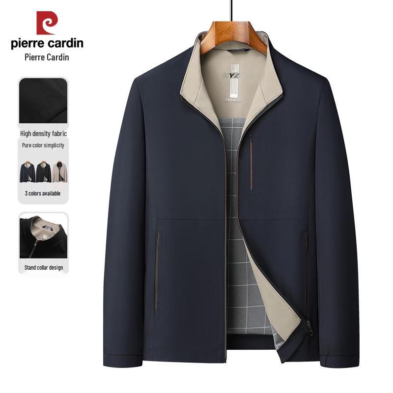 

Pierre Cardin Men s 2026 Stand-up Collar Plaid-Lined Business Casual Jacket 4XL/195