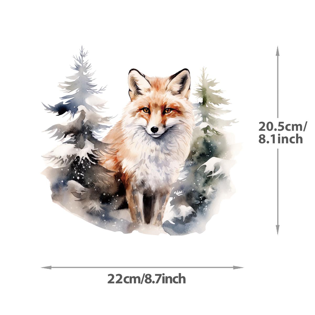 

Нашивка с изображением животных, зимняя лиса, крутая термопереводная футболка, толстовки, наклейки для одежды, наклейка «Сделай сам», нашивка с изображением парчей Ropa, простая печать