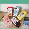 2020 Verão Nova Bolsa Mensageiro Mini de PU com Estampa de Frutas Bolsa de Ombro Fofa de Desenho Animado Morango Banana Leite Morango Laranja Chocolate Banana Leite)