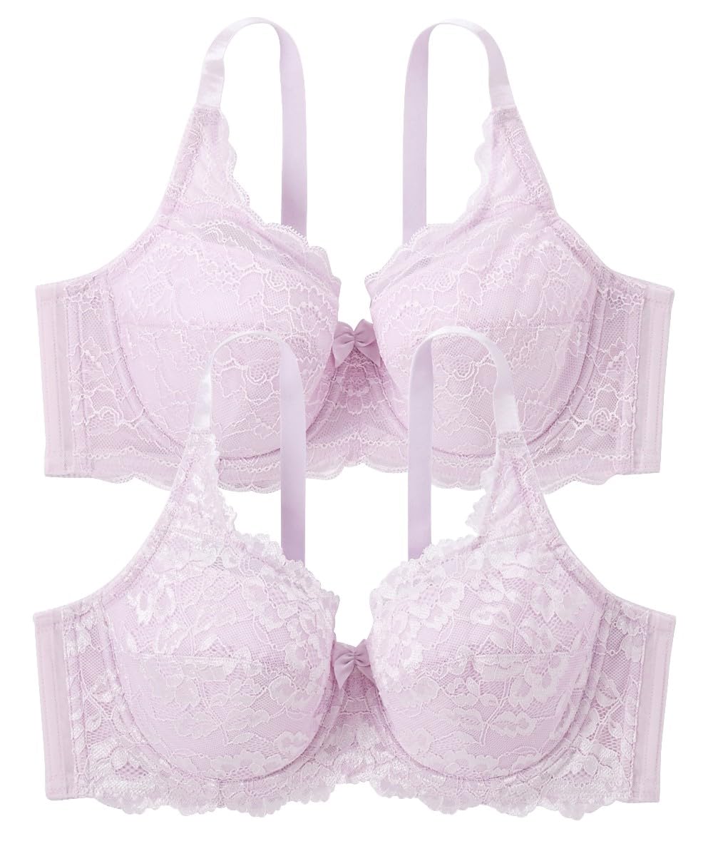 

Полный комплект из 2 бледно-сиреневых x бледно-сиреневых J85 [Nissen] женских бюстгальтеров, чашка, (Триумф) (н, ФУЛЛРЕ)