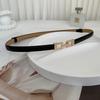 Musthave Womens Double Buckle Belt In Elegant Black And Chic Camel For Outfit Any