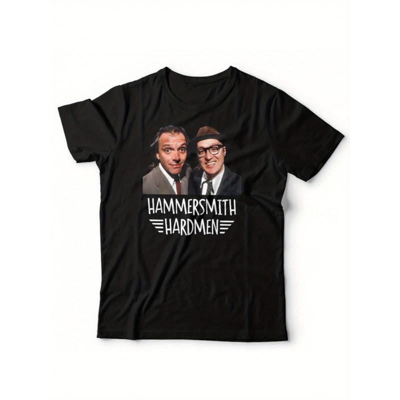 Bottom TV Show T-Shirt - Rik Mayall & Ade Edmonson Hammersmith Hardmen Vintage BBC Sitcom Tee - Iconic Comedy Duo Graphic, Unisex Crewneck Short