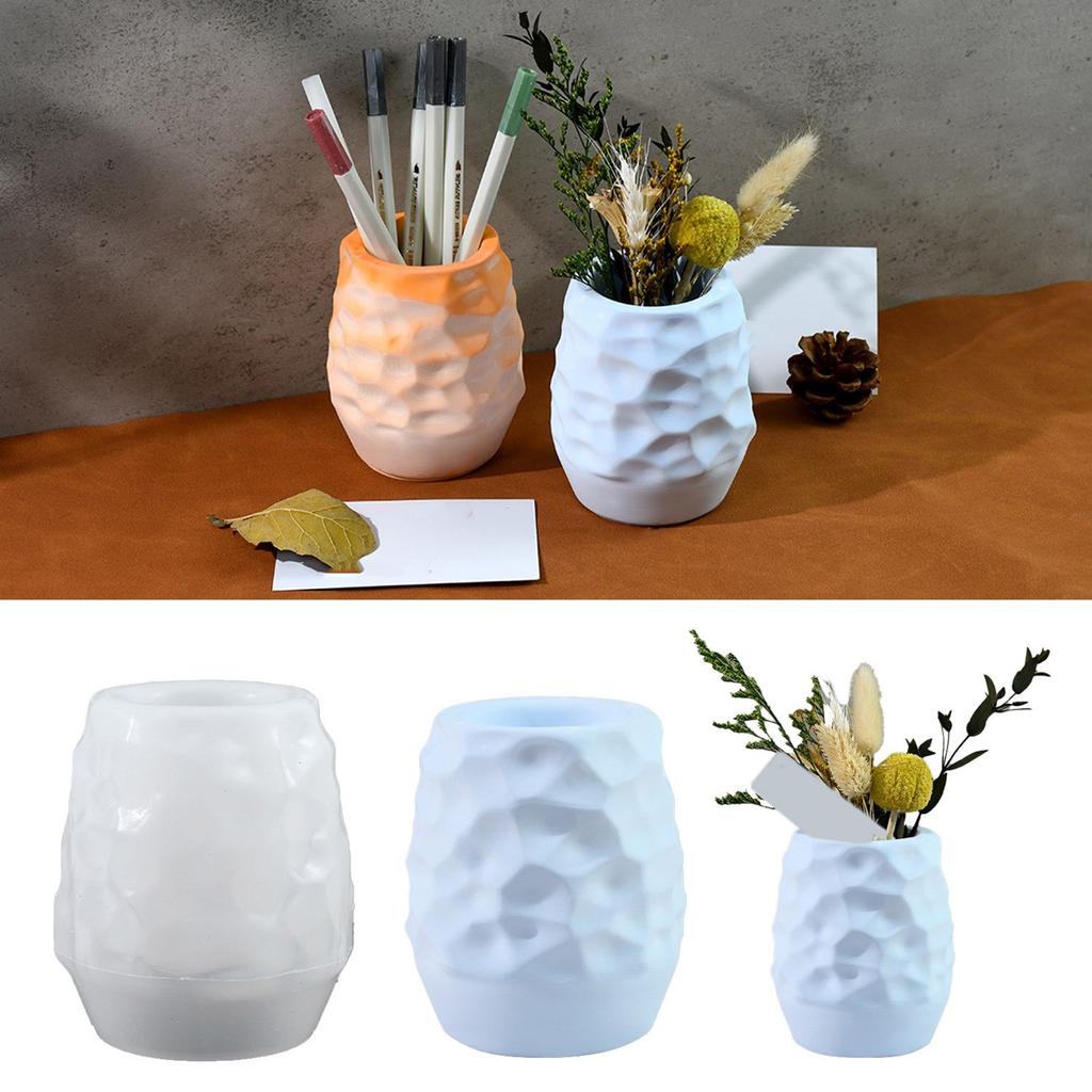 Silicone Ornament Moulds Silicone Vase Molds Irregular Shape Flexible Crafting Moulds Silicone Texture Craft Moulds