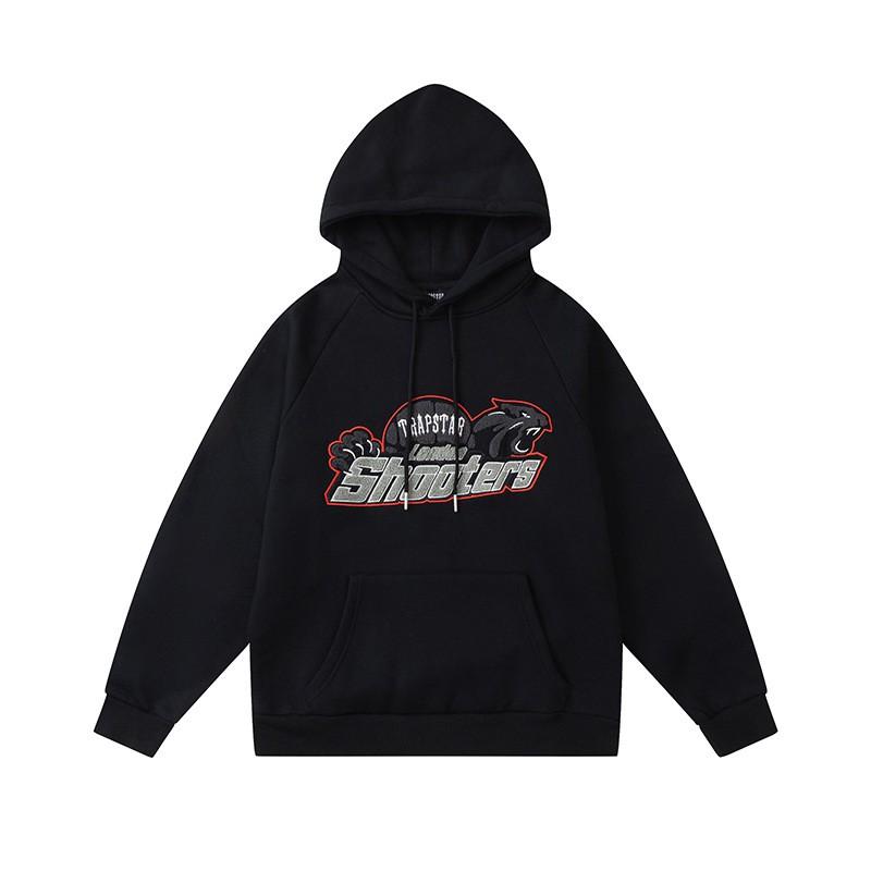 Mens Gradient Letter Tiger Head Embroidered Hoodie Jogger Set Streetwear Winter Outfit