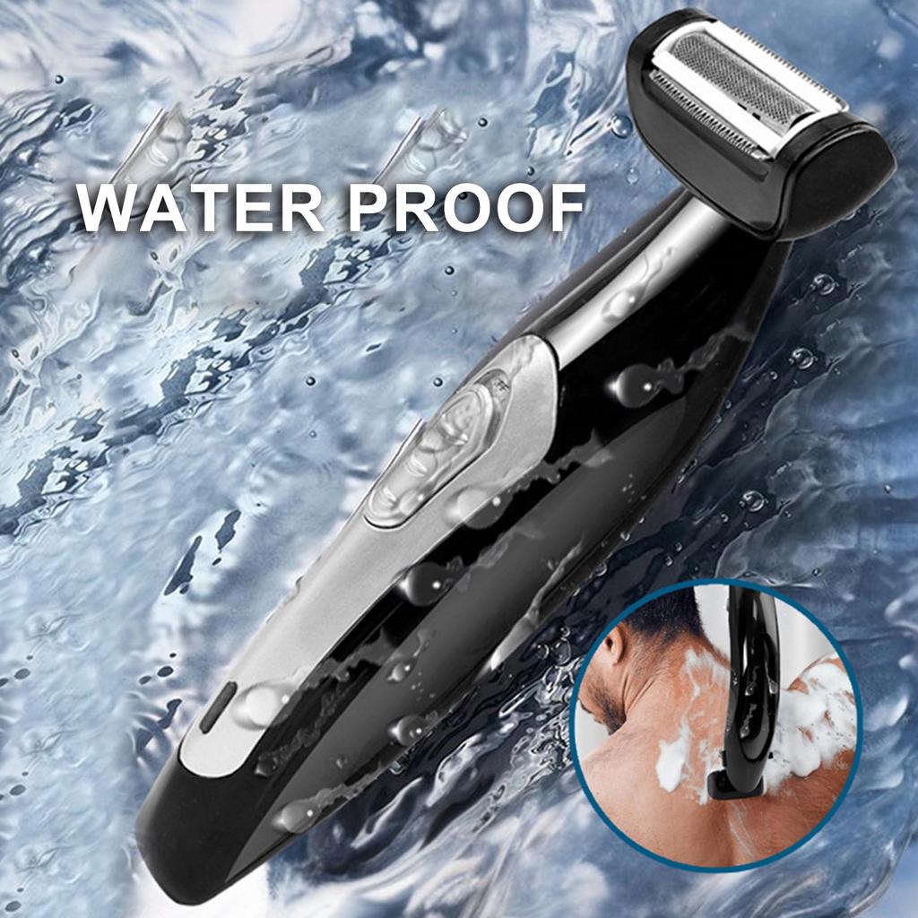 Electric Back Hair Remover Men s Full Body Hair Shaver Trimmer Detachable Foldable Handle Whole Body Washable Wet and