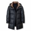 Fashion Men White Hooded Duck Down Jackets Men's Thick Warm Waterproof Parka Overcoat Down Coat