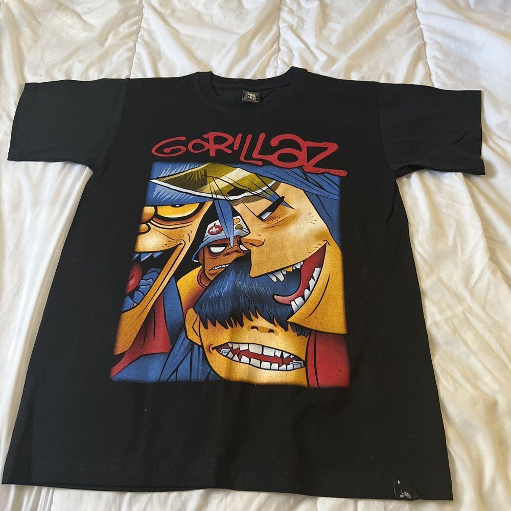 

Черная футболка унисекс Gorillaz в винтажном стиле Vtg с музыкой