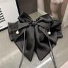 Multi-Layer Bow Bead Ponytail Clip Women French Elegant Hair Clips Shark Clip