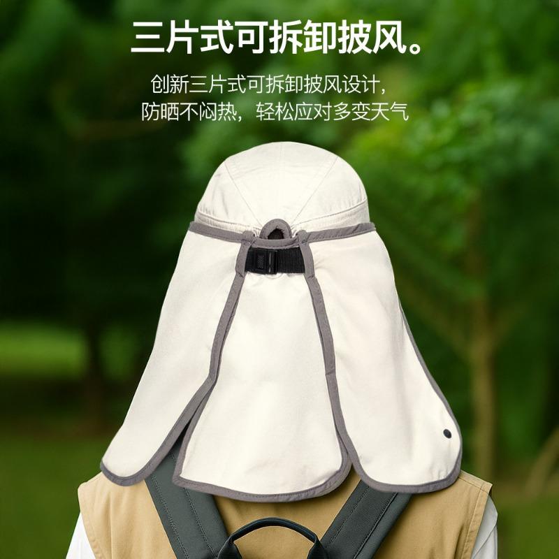 Neck Protection, Sun Protection Cap, Removable Mask, Men's and Women's Visors, UV Protection, Breathable Bucket Hat, Windproof and Dustproof Cap