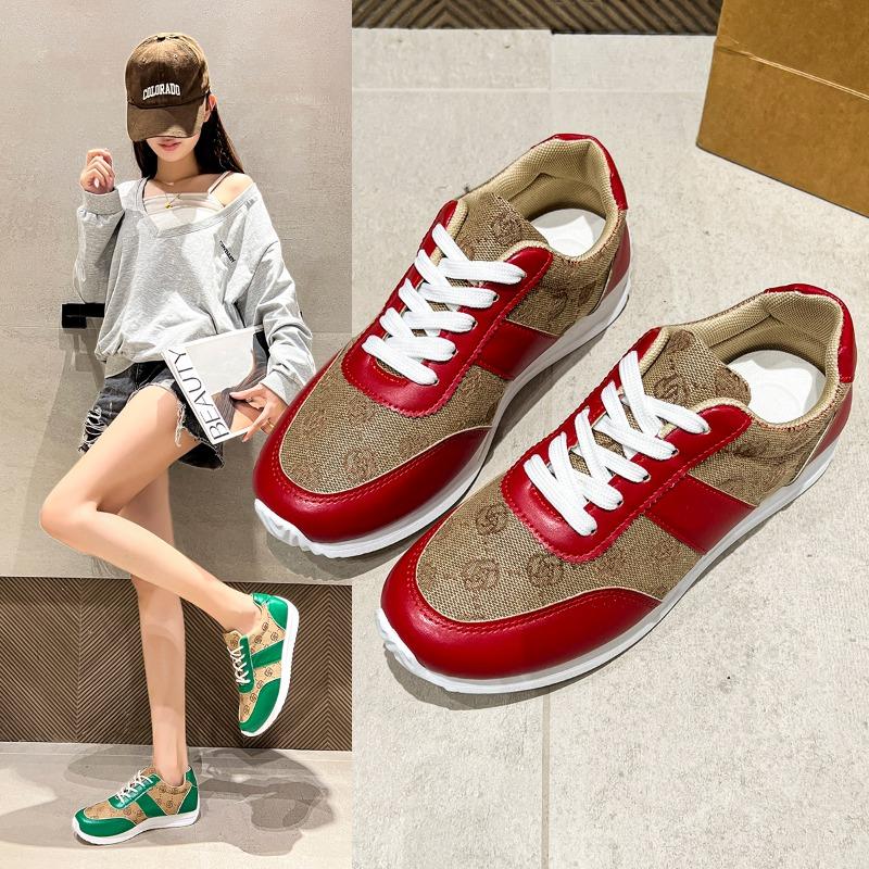 2024 Autumn New Women's Casual Flat Comfort Sneakers Fashionable and Versatile Lace-up Walking Sneakers for Women