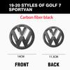 1set Black Hollow out style Car Front Grill Badge Emblem SS15 Stickers Car Logo Accessories For VW Golf 4 5 8(MK8) 7(MK7) sportvan