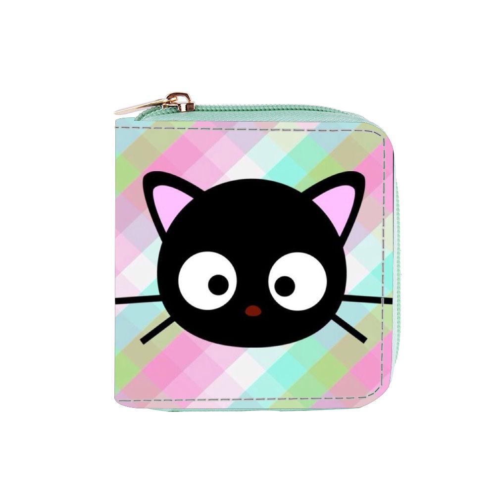 

Новый кошелек маленький с короткой молнией черный кот, кошелек.