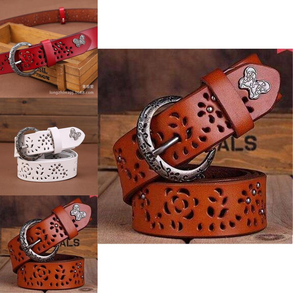 Womens Leather Waist Belt With Alloy Buckle For Fashionable Office And Weekend Looks